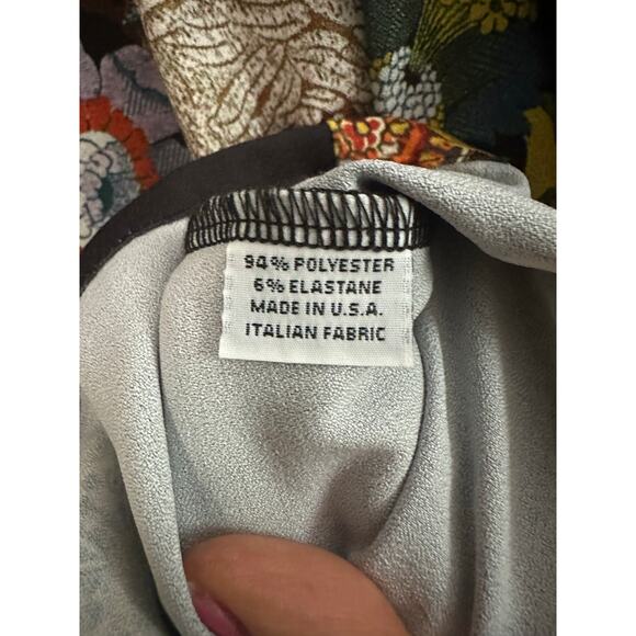 BRYN WALKER Cara Paisley Floral Print Top Peasant Sleeves Tie-Back - Sz Small - Picture 5 of 5